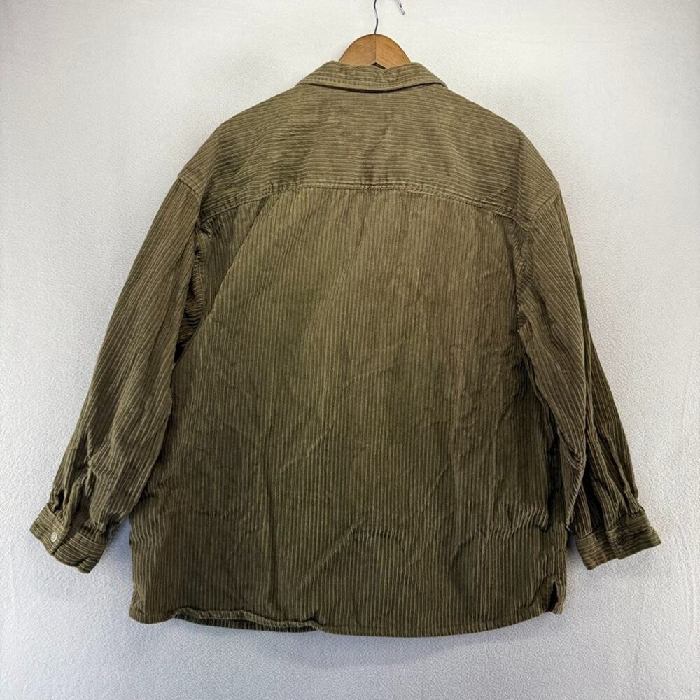 Vintage Corduroy Jacket Men's 2XL Full Zip Cord Pockets Green Skate Surf 90s - Picture 6 of 7